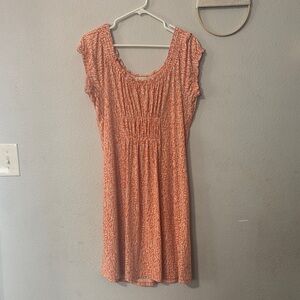 Michael Kors Orange Smocked Mini Dress
